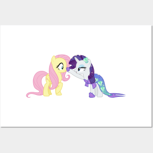 Rarity booping Fluttershy Posters and Art